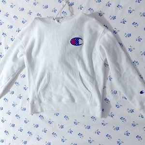 CHAMPION WHITE HOODIE
